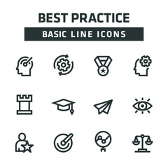 BEST PRACTICE LINE ICONS