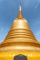 Fototapeta premium Gilded Buddhist Stupa at Wat Saket temple in Bangkok, Thailand