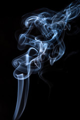 Abstract smoke isolated on dark background