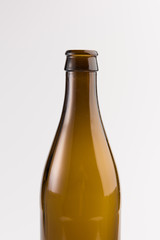 Empty beer bottle. Isolated on white background