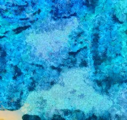 Abstract grunge background. Dirty style pattern. Simple painting art template with large textured brush strokes. Colorful pretty texture drawing by hand. Digital indigo wallpaper. Vintage backdrop