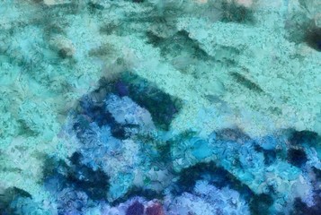 Abstract grunge background. Dirty style pattern. Simple painting art template with large textured brush strokes. Colorful pretty texture drawing by hand. Digital indigo wallpaper. Vintage backdrop