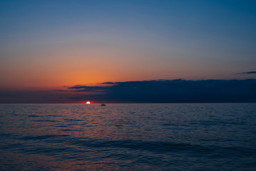 Obraz na płótnie Canvas Beautiful sunset over the Black Sea. Concept relax
