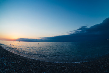 Fototapeta premium Beautiful sunset over the Black Sea. Concept relax