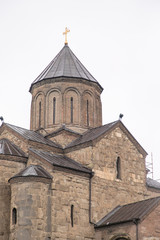 Fototapeta na wymiar Georgian Orthodox Church in Tbilisi (winter, 2019)
