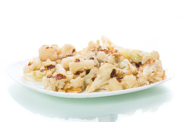 cauliflower, cooked without butter on the grill