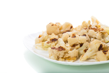 cauliflower, cooked without butter on the grill