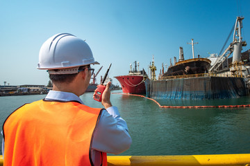 harbor master port control or engineering in command the ship to takes berthing to alongside the...