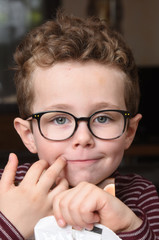 boy with glasses