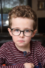 boy with glasses