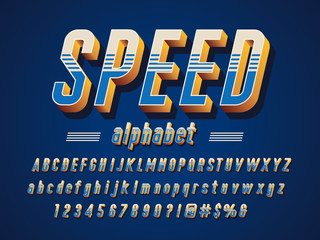 3D vintage styled alphabet design