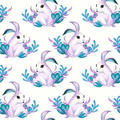 Easter bunny seamless pattern