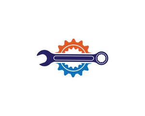 wrench icon vector of automotive service illustration