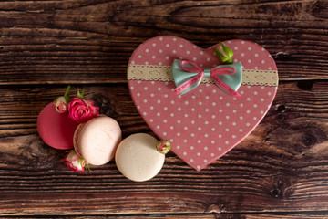pink cakes on a plain background