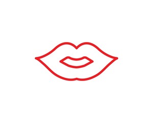 lips icon vector template