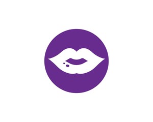 lips icon vector template