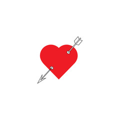 Heart with arrow icon. Valentines day vector icon , design. Arrow of cupid, Love symbol with arrow.