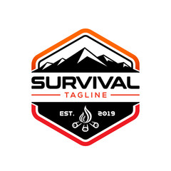Survival design logo template