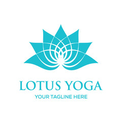 Lotus yoga vector logo template