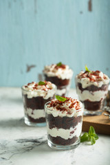 Red velvet trifle dessert
