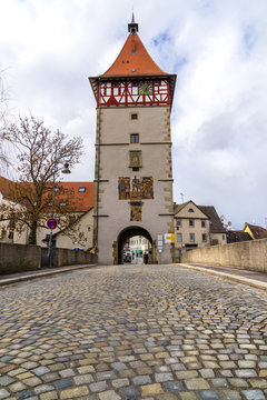 Germany, Road through ancient town gate of waiblingen city