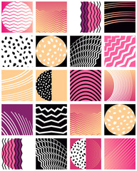 Obraz premium Trendy minimal abstract shapet. Template cover design