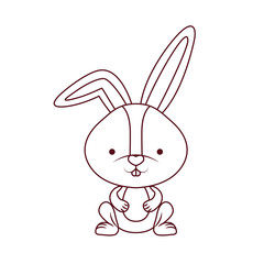 cute rabbit isolated icon