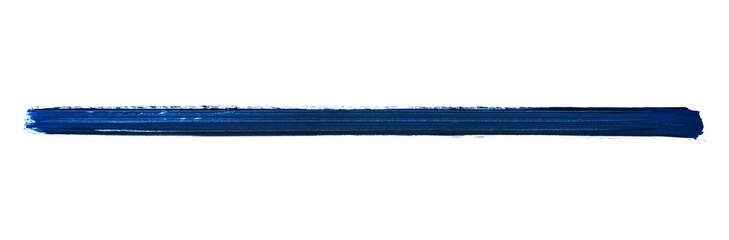 Langer blauer Streifen gemalt mit einem Pinsel