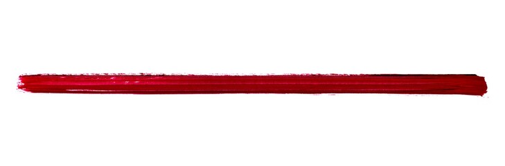 Langer roter Streifen gemalt mit einem Pinsel