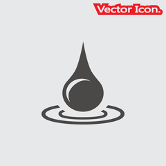 Fototapeta premium Drops icon isolated sign symbol and flat style for app, web and digital design. Vector illustration.