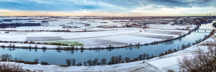 Winter Panorama Straubing-Bogen, Fotografiert vom Bogenberg