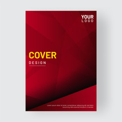Glossy red cover design layout for business or corporate sector.