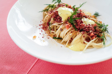 Dish from the chef. Italy