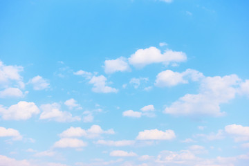 Pastel blue spring sky