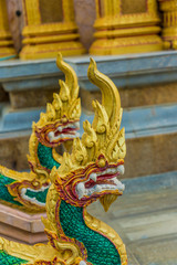 Fototapeta na wymiar Chalong Temple in Thailand in Asia