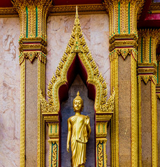 Chalong Temple in Thailand in Asia