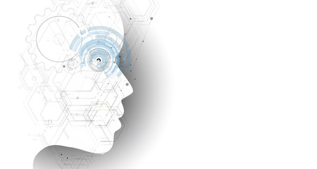 Conceptual technology illustration of artificial intelligence