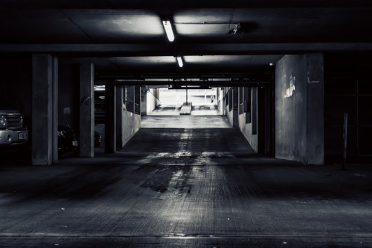 Dark Underground Parking Garage Is Parked And Empty Background, Parking  Garage Near Me To Take Picture Background Image And Wallpaper for Free  Download