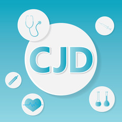 CJD (Creutzfeldt–Jakob Disease) medical concept- vector illustration