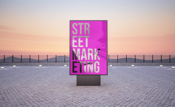 vertical street poster billboard