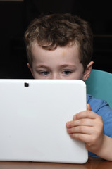 Child with tablet