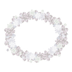 Shining glamour gem’s diamond crystal frame  necklace vector isolated 