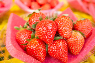 strawberry at the traditional market