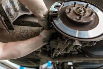 Repair of brake system on car wheels