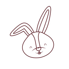 rabbit head isolated icon