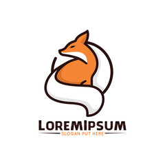 Obraz premium Fox Line Art logo