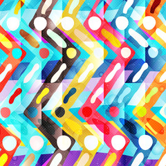 graffiti colored geometrical objects illustration
