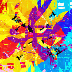 psychedelic abstract colored graffiti background