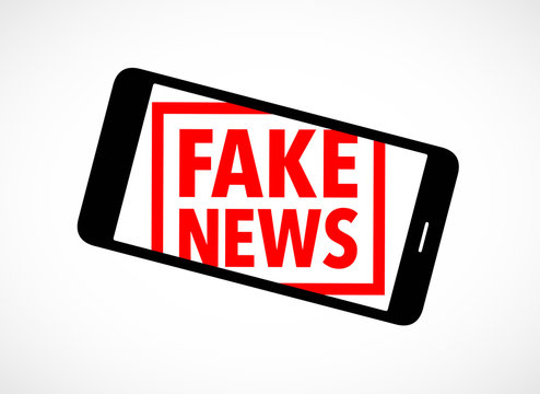 Fake News Rubber Stamp Cell Phone