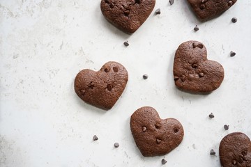 Homemade heart shaped brownies / Valentines day food